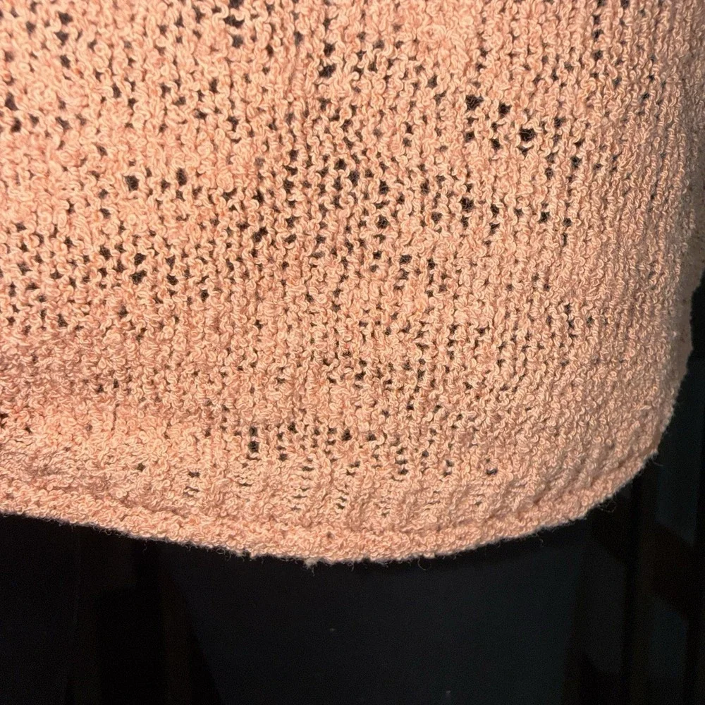 Knit Tank‎ Top From By Together Salmon Lightweight Textured Slouchy Small Boho